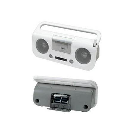 Belkin XM Audio System - Speaker dock - with Sirius XM satellite radio cradle - white - for Audiovox Xpress; Delphi XM Roady XT