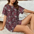 thumbnail image 4 of Rateoe Daisies Flowers Pattern Women's Short-Sleeved Pajama Set - 2 Piece Soft and Lightweight Sleepwear Set-X-Large, 4 of 7