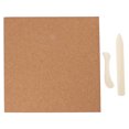 thumbnail image 1 of 4PCS Stained Glass Work Mat Foursquare Heat Resisting Cork Board Self Adhesive Wall Board with 2 Scrapers, 1 of 7