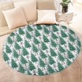 thumbnail image 4 of Green Christmas Tree Pattern Round Blanket,Comfortable Soft Flannel Throw Blanket,All Season,Warm Lightweight Blankets for Sofa Bed Couch Living Room Chair 47"x47", 4 of 5