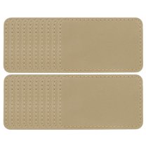 Uxcell Blank Leatherette Patches, Rectangle Faux Leather Hat Patches with Adhesive Iron-on Heat Press Laserable Rustic for Hats DIY Fabric Repair Sew Dark Brown