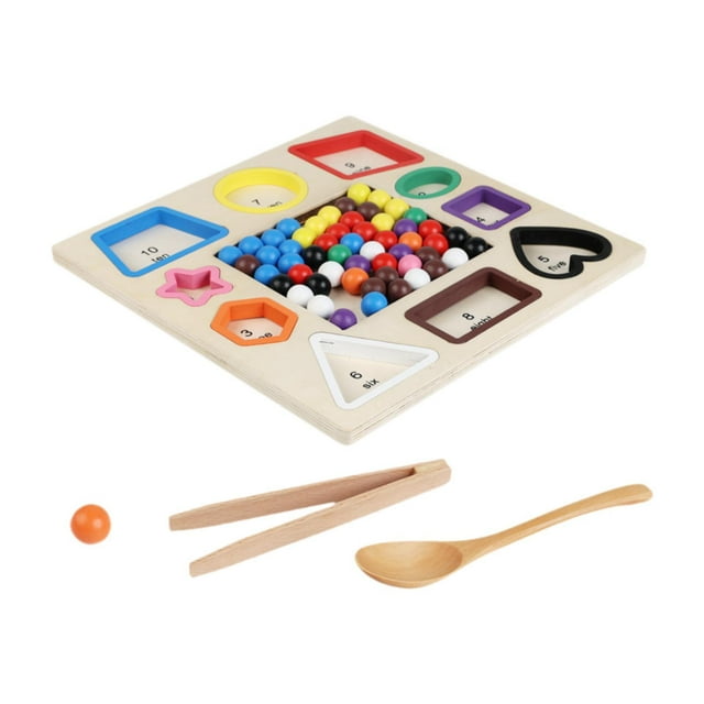 Juguete de madera para clasificar colores, juego de combinación, para aprender a contar, juguete de aprendizaje temprano, laberinto de colores y númer
