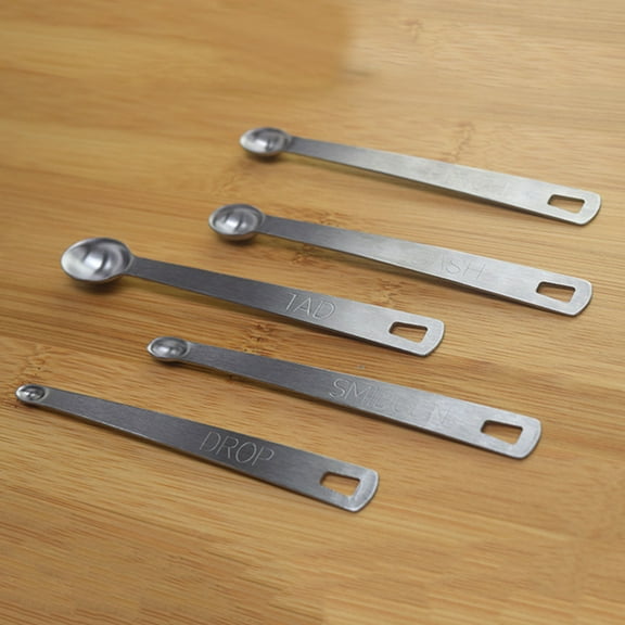 Raindrops 5 PCS/Set Measuring Spoons Stainless Steel Baking Tablespoon