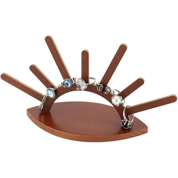 1Set Evil Eye Ring Holder Wooden Ring Display Finger Ring Stand Cute Jewelry Display Holder Finger Showcase Display Stands Engagement Wedding