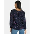 thumbnail image 3 of Time And Tru Women's Ruffle Neck Blouse, Sizes S-XXXL, 3 of 4