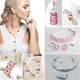 thumbnail image 5 of Cuentas de perlas de imitación degradadas, cuentas redondas de piedras preciosas para hacer joyas, pulseras, tobilleras (8 mm, 500 g), 5 of 5