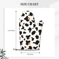 thumbnail image 2 of A Pair Of Heat Insulation And Anti-Perm Gloves 7×11in Thick Anti-Perm Palm With Silicone Piece Lanyard Design Is Easy To Hang Simple Cow Print Pattern1_1, 2 of 8