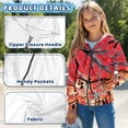 thumbnail image 6 of chaqlin Red Camo Hunting Hoodies for Boys Girls 6-7 Trendy Y2K Zipper Hooded Sweatshirt Kids School Jacket Causal Zipper Sport Coat with Pockets, 6 of 7