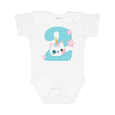 

Inktastic Unicorn Kitty 2nd Birthday Girls Baby Bodysuit