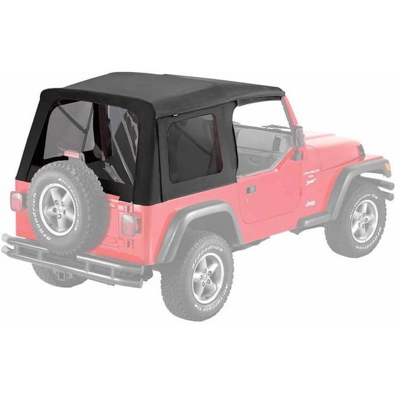 $100 Rebate Available -Bestop 55629-15 Jeep Wrangler with Tinted Windows Supertop Replacement Skins, Black Denim Fits select: 1997-2006 JEEP WRANGLER / TJ