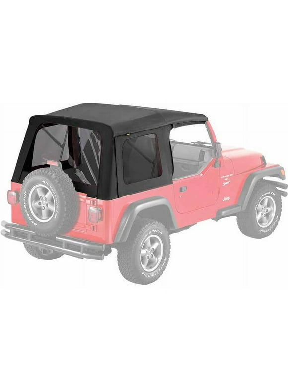 $100 Rebate Available -Bestop 55629-15 Jeep Wrangler with Tinted Windows Supertop Replacement Skins, Black Denim Fits select: 1997-2006 JEEP WRANGLER / TJ
