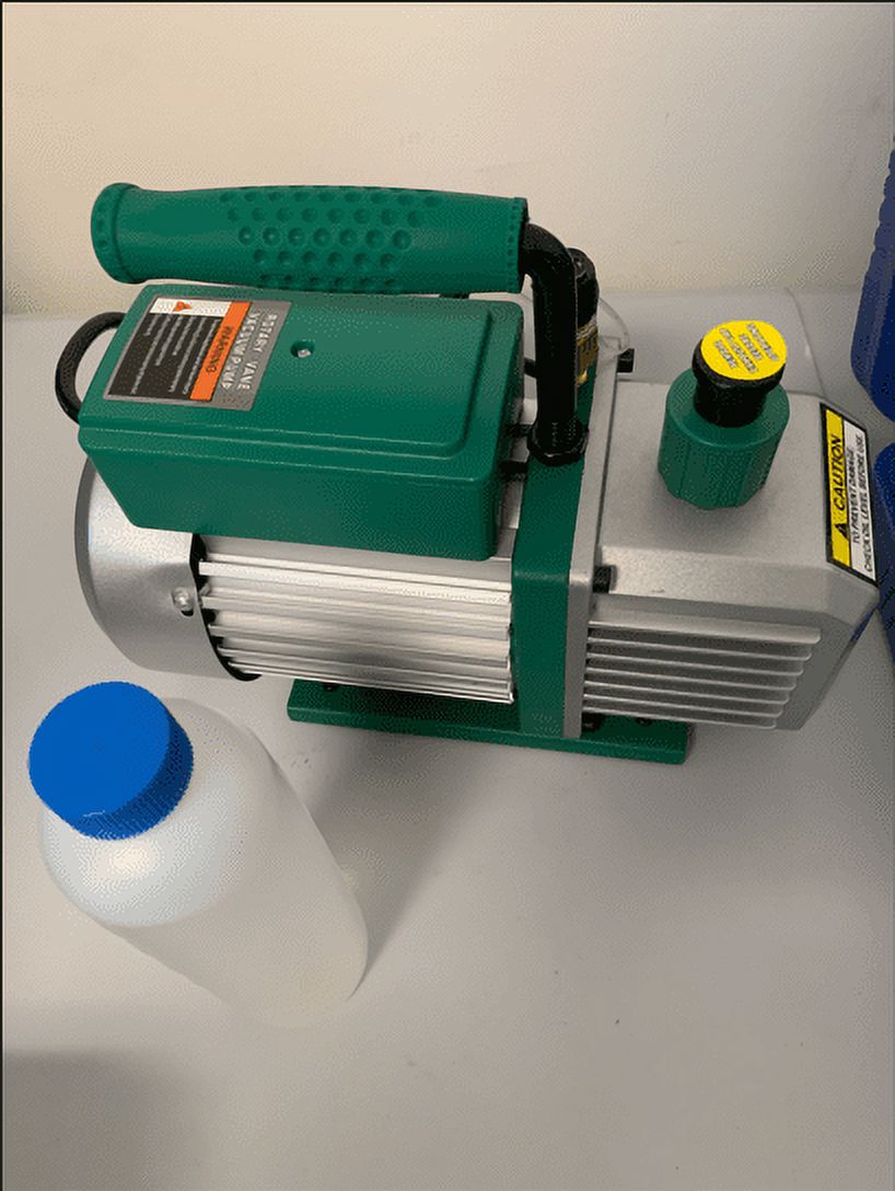3.5CFM Single-Stage Rotary Vane Vacuum Pump for AC Manifold Gauge Set Combo