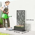 thumbnail image 3 of Outsunny Metal Planter Box with Trellis, 44.5" Raised Garden Bed, 3 of 10