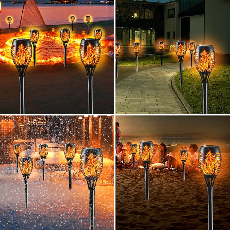 Euur 6-Pack Solar Torch Lights with Flickering Flame photo 4