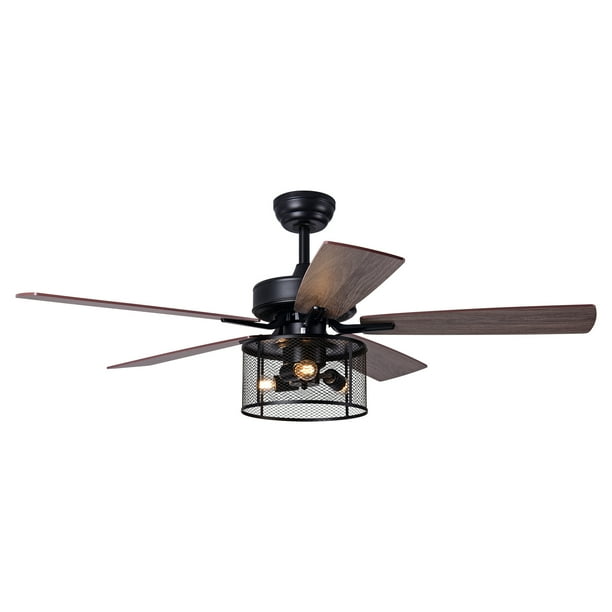 Exbrite 52 Light Bulb Indoor Satin Nickel Surface Mount Ceiling Fan With Five Blades And Remote Control Not Included Com Exbrite 52 Light Bulb Indoor Satin, Surface Mount Ceiling Fan