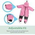 thumbnail image 7 of Cuddle Club One Piece Kids Rain Suit Waterproof Jacket Toddler Overalls, Pink Dino 8 to 9 Years Old, 7 of 7