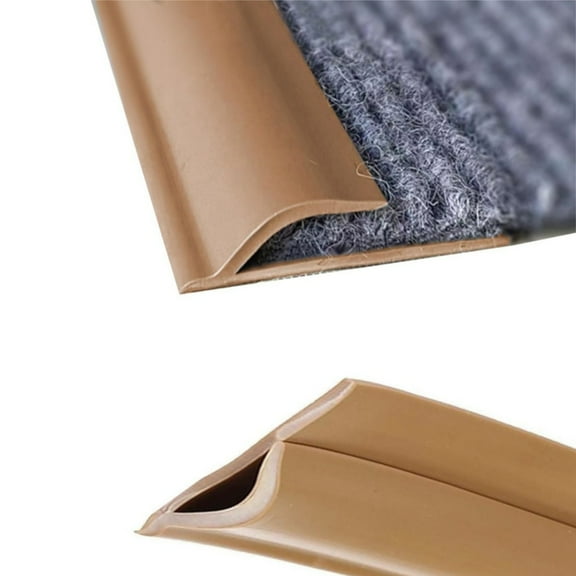 Portable Transition Strip from Carpet to Tile,QZS Durable Carpet Edge Strip,1pack Floor Transition Strip,Suitable for Home,Doorway,Kitchen Entry,Brown