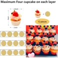 thumbnail image 2 of AZEAM Acrylic Riser, Black Display Risers Stand Large Collection Organizer Shelf for Cupcake Food Desserts Holder Cosmetic Products Tabletop Use and More (12 X 8 X 6 Inch) (3 Packs Black), 2 of 7