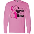 thumbnail image 3 of Inktastic Breast Cancer Awareness I Support My Nana with Pink Ribbon Long Sleeve T-Shirt, 3 of 5