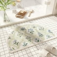 thumbnail image 4 of Half Circle Bathroom Rugs Spring Floral Print Doormats Coir Entrance Washable Door Rugs Indoor Entrance Anti-Slip Bath Mats for Bathroom Floor, Tub, Shower and Home Decor Accessories, 24x16 IN, 4 of 7