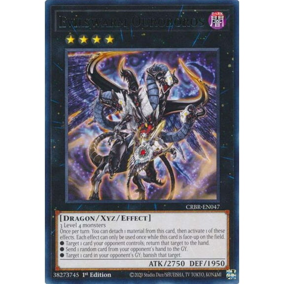 YuGiOh Crossover Breakers Rare Evilswarm Ouroboros CRBR-EN047