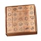 thumbnail image 5 of Juego de 25 mini sellos de madera para manualidades, manualidades decorativas y proyectos de bricolaje. Clima, 5 of 8
