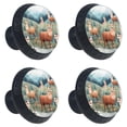 thumbnail image 2 of 4 Pcs Alpaca Knobs for Kitchen Cabinet Cupboard Dresser Bookcase Drawer Pulls Handles Round Home Decor, 2 of 8