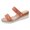 2Orange, variant on Women's Wedge Platform Sandals Espadrilles Two Strap Colorful Embroidery Slip on Slides