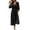 Black #1, variant on Denim Dress for Women Maxi Crew Neck Plus Size Womens Dress Short Sleeve for Wedding Long Casual Summer Blue S