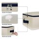 thumbnail image 3 of Bolsa de almacenamiento de lona de 2 piezas, organizador de armario grueso, suave y transpirable para ropa de cama, edredones, almohadas, mantas, ropa,, 3 of 5