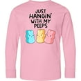 thumbnail image 3 of Inktastic Easter Just Hangin' with My Peeps Long Sleeve Youth T-Shirt, 3 of 5
