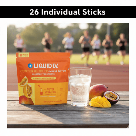 Liquid IV Immune Mango Passion Fruit 0.56 oz., 26 pk.