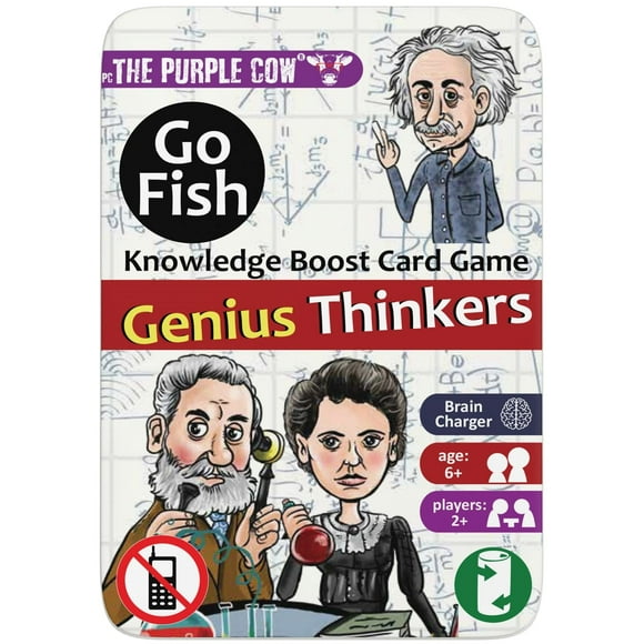 La vaca morada ¡Vaya a pescar! - Genius Thinkers: el clásico juego de cartas con un impulso de conocimientos generales para niños y familias a partir de 6 años