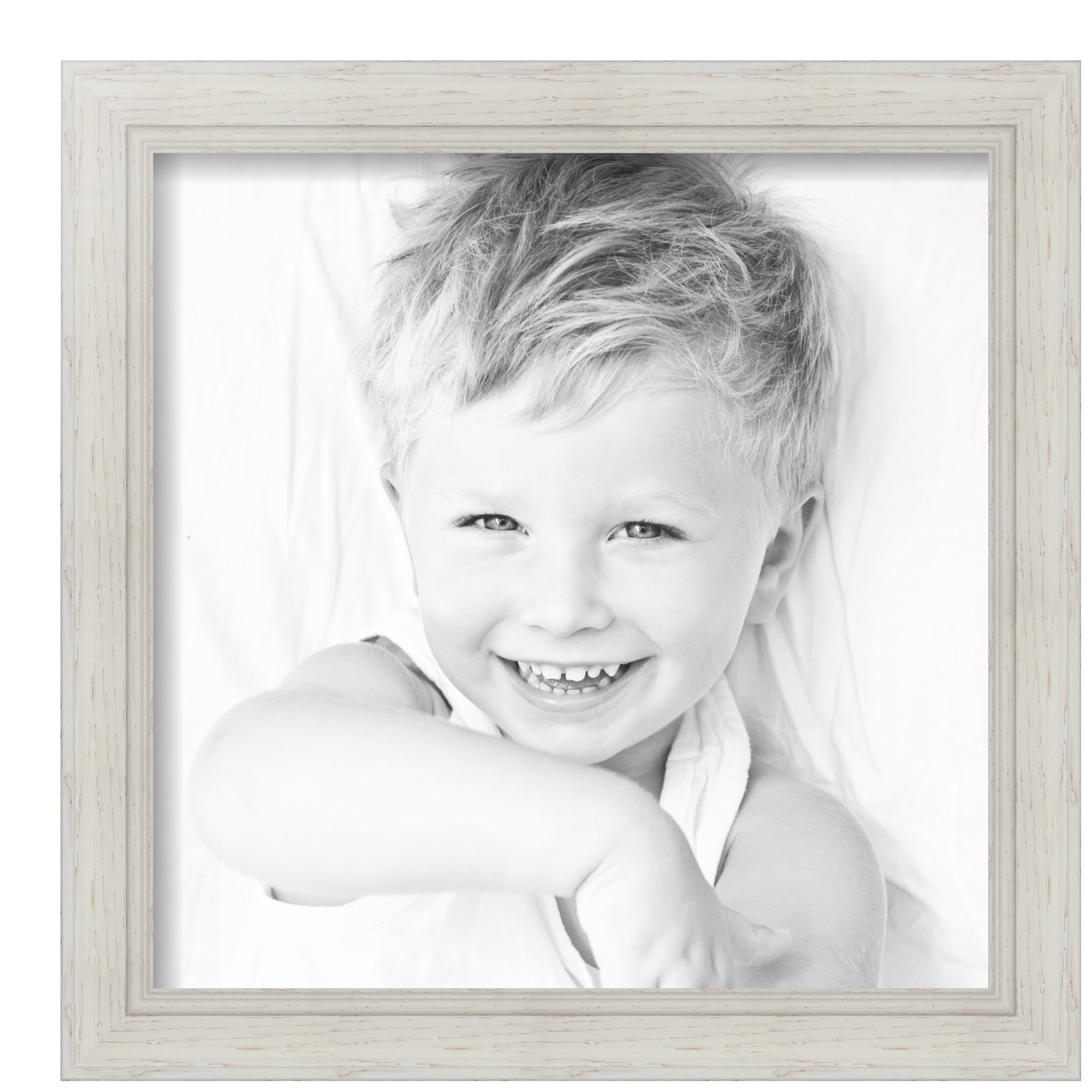 ArtToFrames 14" x 14" White Picture Frame, 14x14 inch White MDF Poster Frame (WOM-4332), 4 Pack