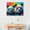 thumbnail image 2 of JEUXUS Panda Wall Art,Graffiti Cute Pandas Canvas Print Wall Decor,Funny Animal Painting Artwork Picture Poster for Living Room Bedroom Office Kid's Room Decoration, 2 of 6