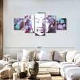 thumbnail image 2 of Elephant Stock Bokeh Buddha Wall Art - Horizontal Multi Panel Canvas - Living Room Wall Decor - People Multi Panel - Blue And Purple Decor - 68" x 30", 2 of 8