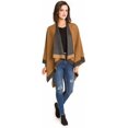 thumbnail image 2 of Poncho Châle Coloré - Marron, Cardigan Ouvert pour Automne/hiver, 2 of 5