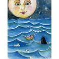 thumbnail image 2 of Art.com Moon Face Mermaid in The Sea Stretched Canvas Print Wall Art by sylvia pimental, 12" x 16", 2 of 4