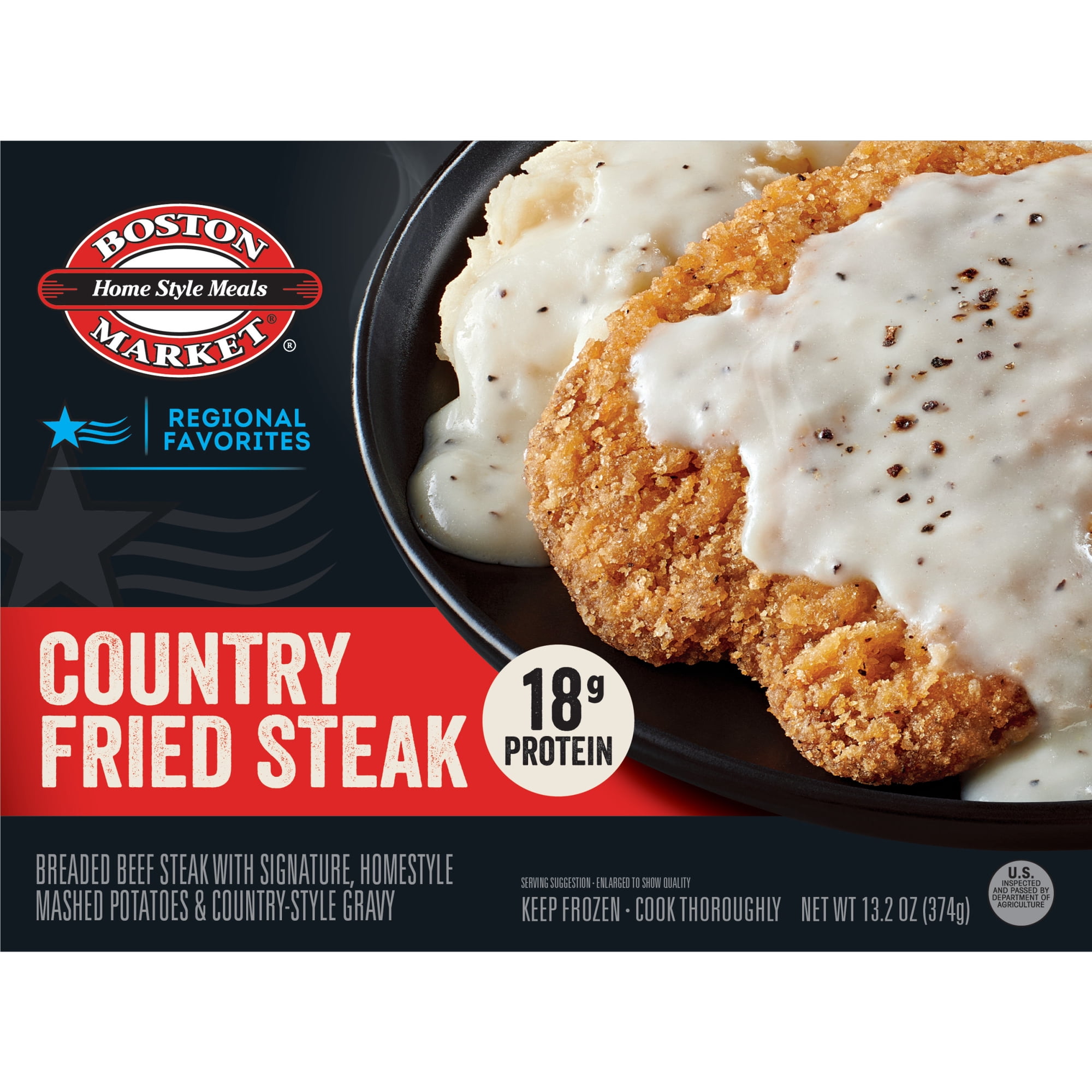 Boston Market Country Fried Steak Meal 13.2oz (Frozen Dinner)