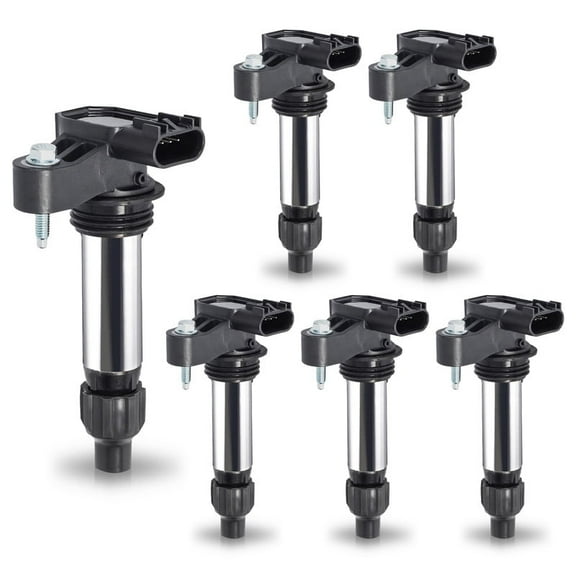 ISA Set of 6 Ignition Coils for Cadillac Chevy GMC Camaro CTS SRX XTS Equinox Impala Terrain V6 3.0L 3.2L 3.6L Replacement for UF569 C1555 D515C 12618542 D508C 12590990 12618542 12632479