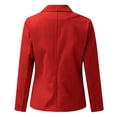 thumbnail image 6 of BRDFRL Women's Lined Blazers Business Casual Long Sleeve Blazer Open Front Lightweight Suit Jacket for Work Red XL, 6 of 7