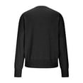 thumbnail image 5 of Fewfanhot Cardigan Sweaters for Women Crewneck Loose Fit Long Sleeve Solid Casual Side Slit Knit Pullover Sweaters Outerwear, 5 of 9