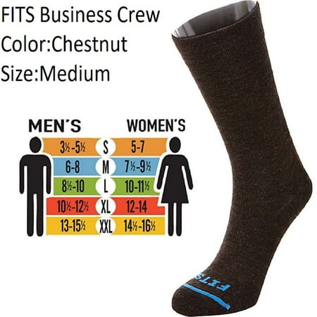 

FITS Business Crew Socks - Chestnut