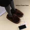 thumbnail image 2 of Fesfesfes Plush Slippers Adult USB Heated Slippers Heated Feet Warmer Winter Office Heating Shoes Timing Warm Plush Indoor Comfy Slippers One Size(12)(One Size(12)), 2 of 9