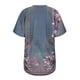 thumbnail image 4 of Tops Cortos para Mujeres, Cintura Plisada Cuello Redondo Tamaño Grande Camiseta de Manga Corta Top Casual Hecha de Estante de Imitación, Camisetas Casuales de Mujer, 4 of 6