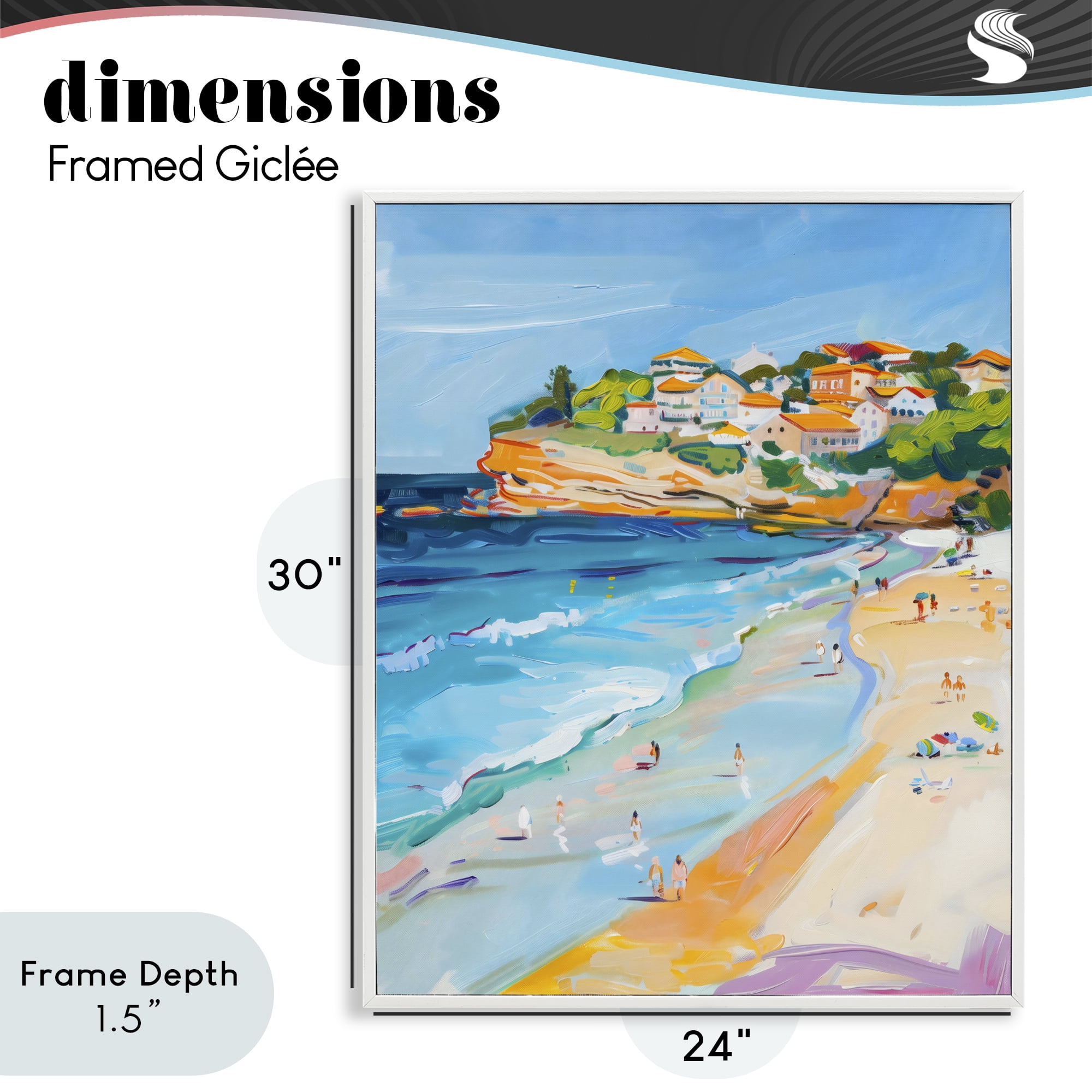 Stupell Industries Bondi Beach Cove White Framed Giclee Art, design by The Prints Vibe