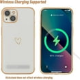 thumbnail image 2 of for iPhone 13 Case, Slim Shockproof Electroplated iPhone 13 Protective Phone Case, White, 2 of 11