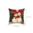 thumbnail image 6 of ​Christmas Throw Pillow with Snowman Design, Festive Red Background Holiday Decor for Sofa Couch Living Room Seasonal Home Decoration​​ A, 6 of 6