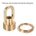 thumbnail image 5 of Uxcell 1.18"x1.73" 25kg Max Load M10 Thread Ring Shape Female Loop Eye Nut Zinc Alloy Gold Tone 2pcs, 5 of 5