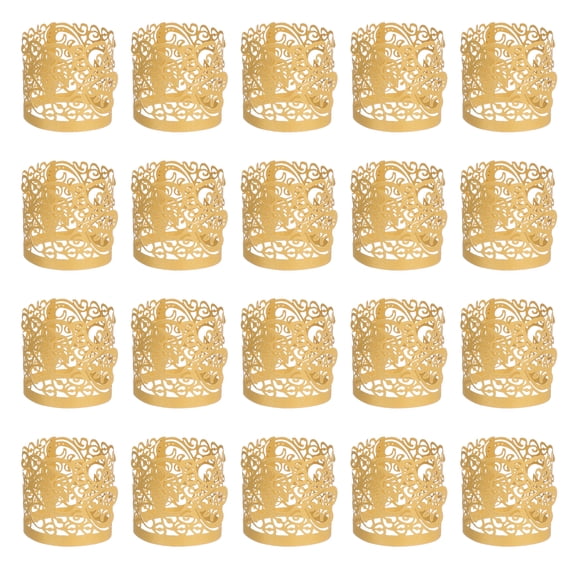 Uxcell 25Pcs Candle Wraps Decorate Tea Light Wrap for Party Decoration, Gold